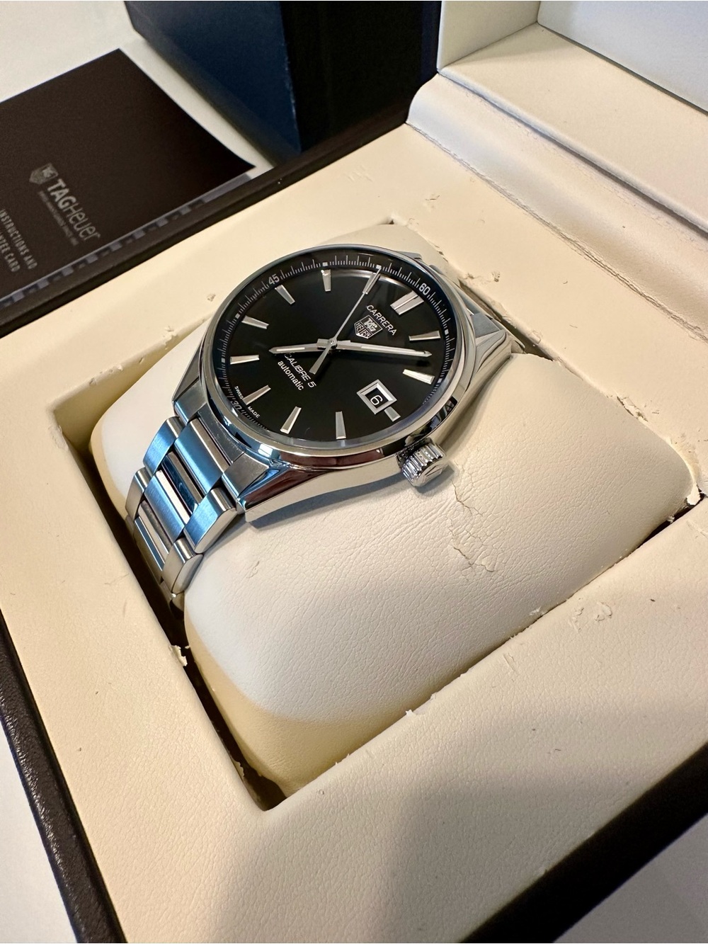 Tag Heuer Black Dial Stainless Steel Carrera Automatic